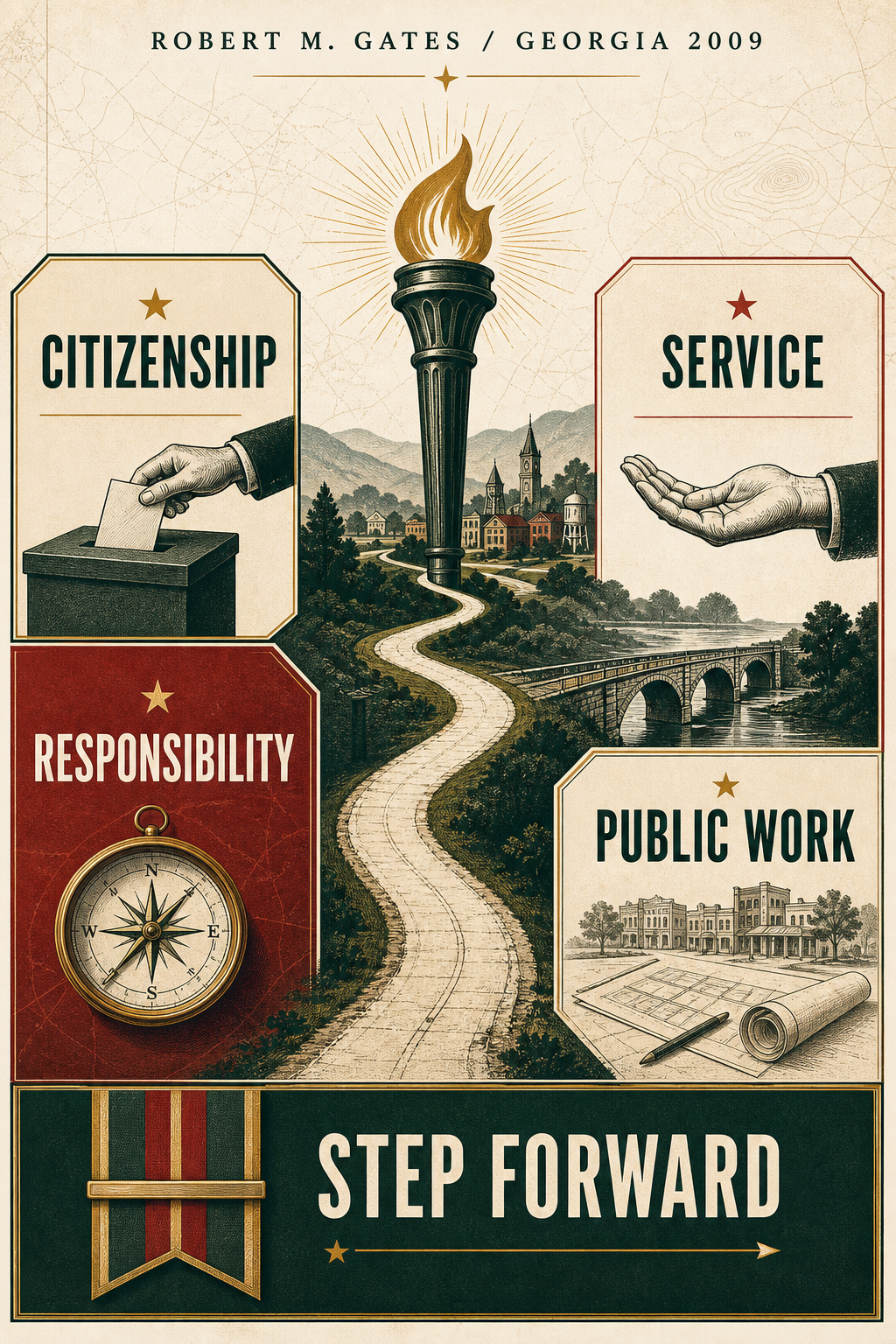 Robert M. Gates at Georgia, 2009. A University of Georgia address about service, citizenship, military sacrifice, public responsibility, and the honorable calling of public life.